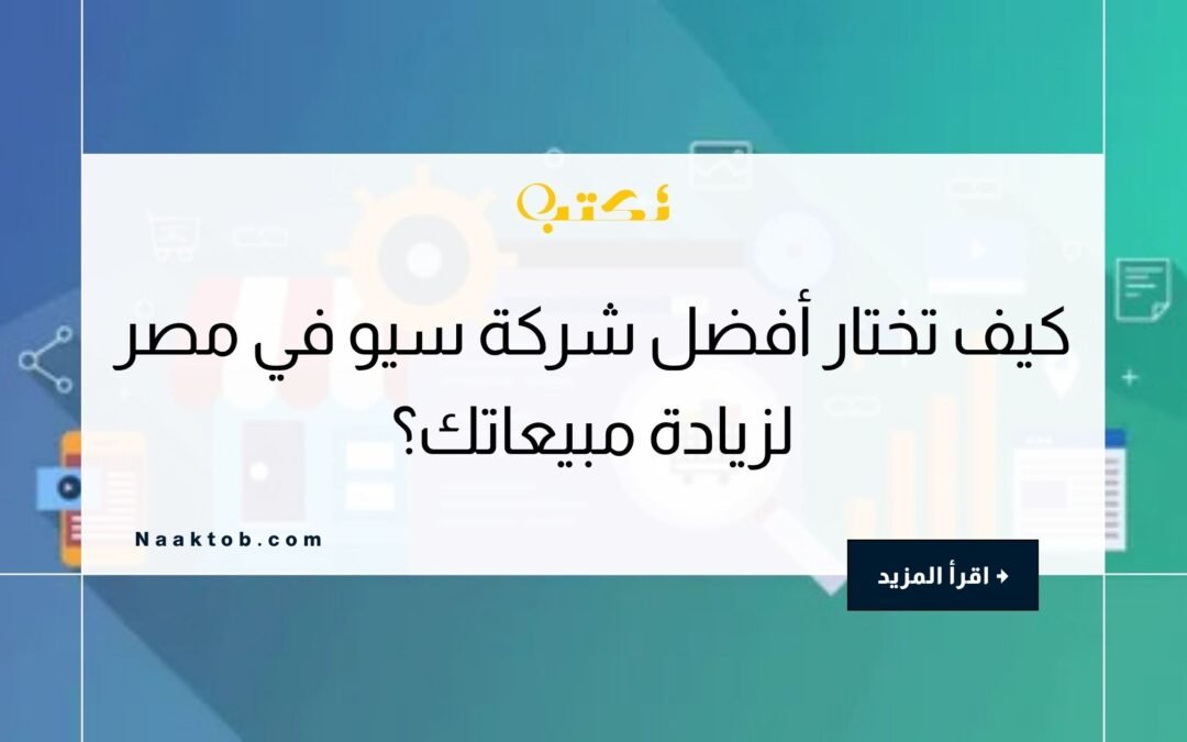 كيف تختار أفضل شركة سيو في مصر لزيادة مبيعاتك؟
