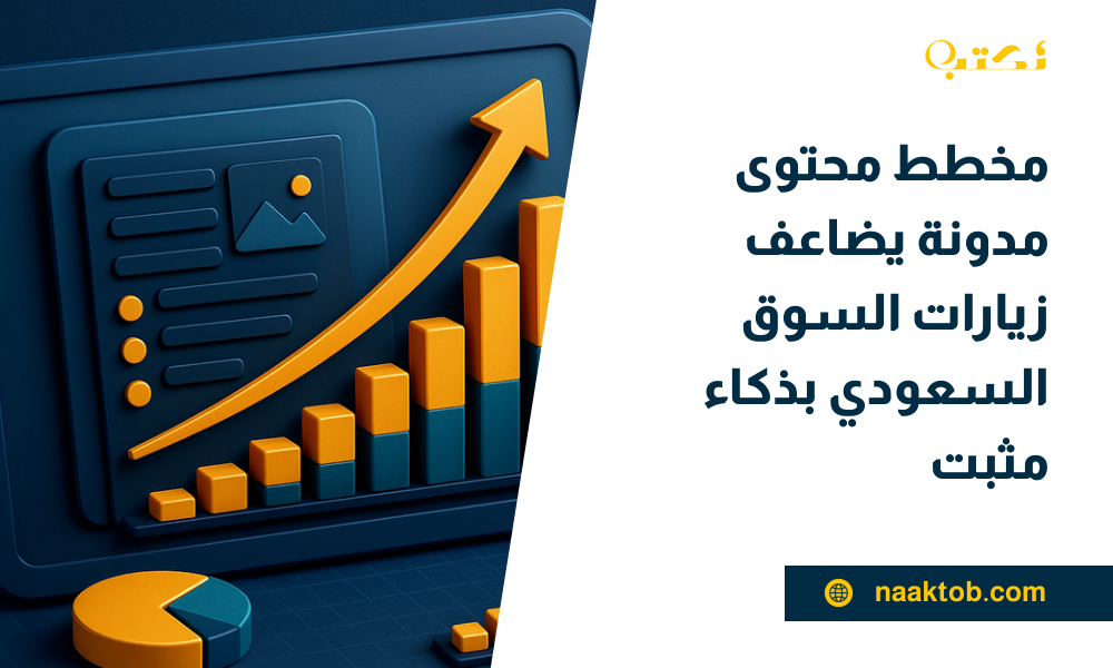 مخطط محتوى مدونة يضاعف زيارات السوق السعودي بذكاء مثبت